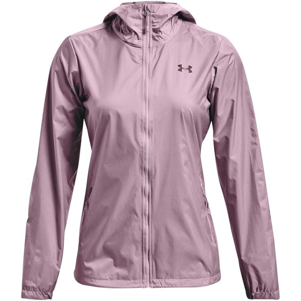 Under Armour Women's Forefront Rain Jacket Mauve Pink - Ash Plum UA Jacket Sz S